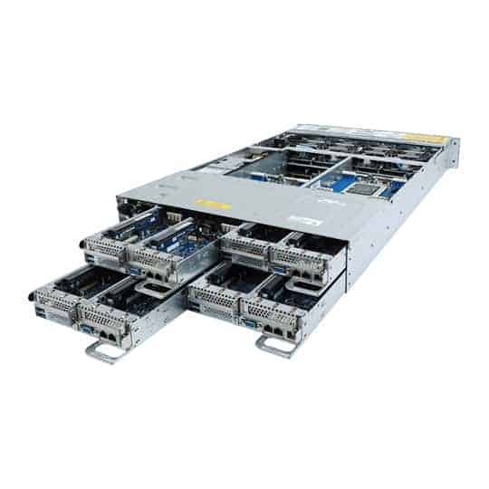 Gigabyte H262-Z61 Dual 2nd Gen EPYC Rome CPU 2U 4 Node Barebone Server